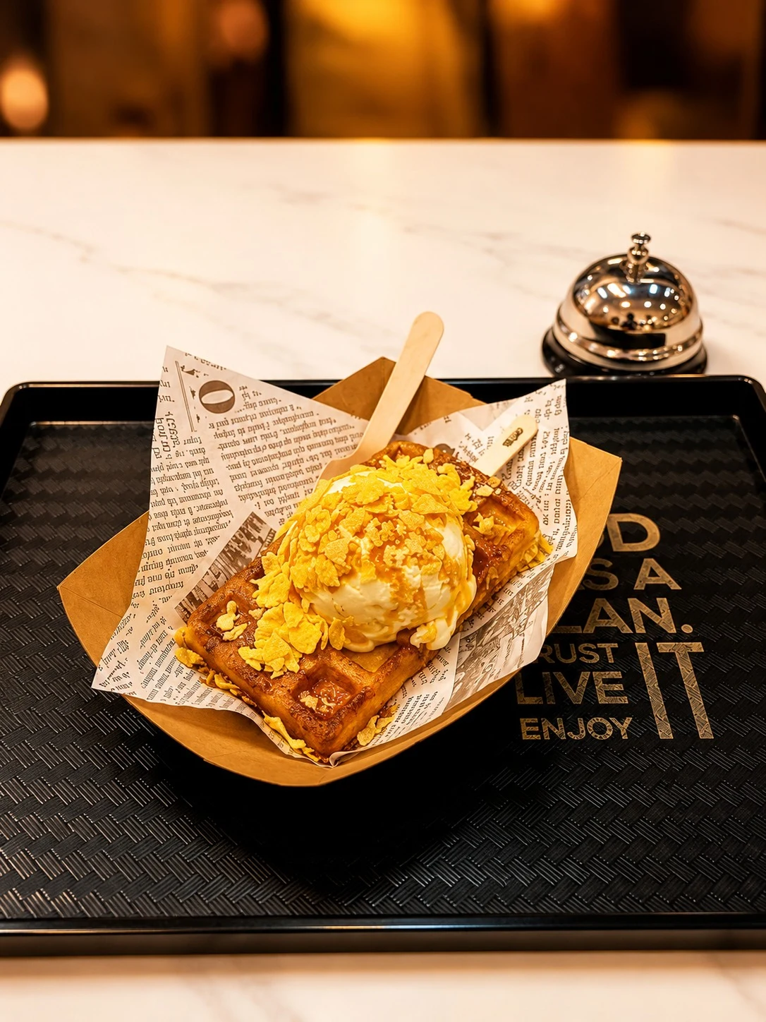 Golden Batter pastry with savoury toppings